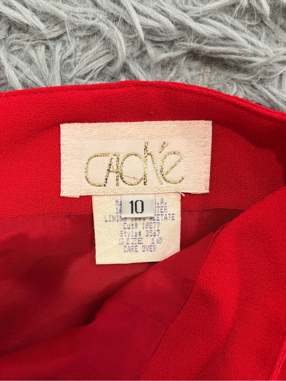 NEW Cache Women's Red 2 Piece Vest Skirt Suit Set Size 10 VTG 90’s Classy Office - Picture 9 of 12